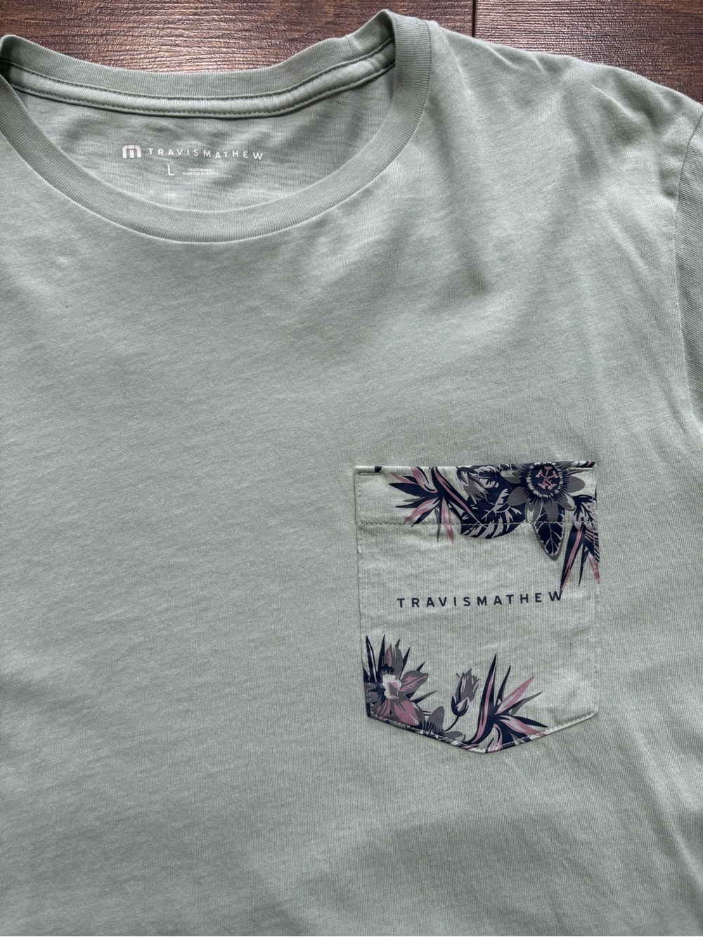 Travis Mathew Sage Short Sleeve Pocket Tee with Floral Print